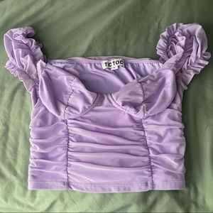 Purple crop top